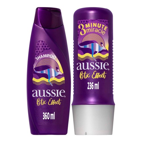 Shampoo Aussie Btx Effect 360ml + Creme De Tratamento Aussie Btx Effect 3 Minutos 236ml