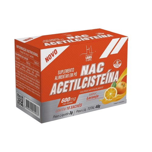 Nac Acetilcisteína 600mg Health Labs 16 Sachês De 3g Cada