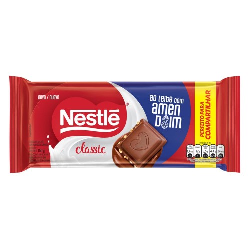 Chocolate Nestlé Classic Ao Leite Com Amendoim 150g