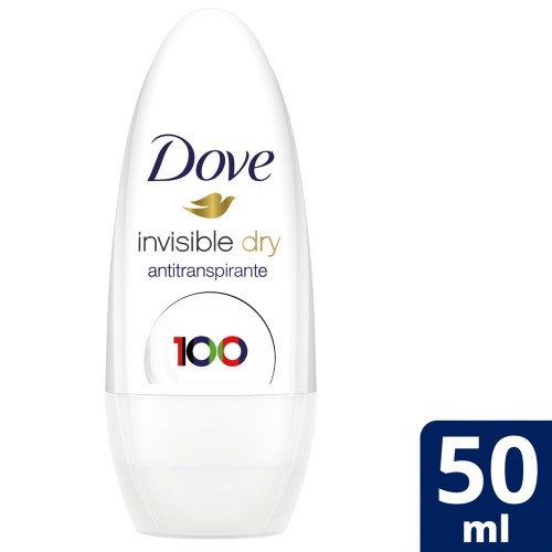 Desodorante Antitranspirante Roll-On Dove Invisible Dry 50ml