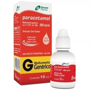 Paracetamol Gotas 20mg/Ml 15ml Sabor Tangerina Genérico Greenpharma