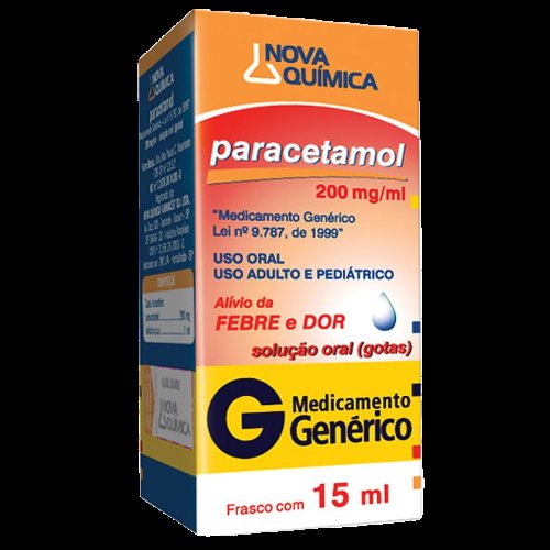 Paracetamol Adulto 200mg/Ml Gotas 15ml Generico Novaquimica