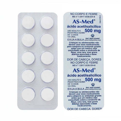 As-Med 500mg C/ 10 Comprimidos