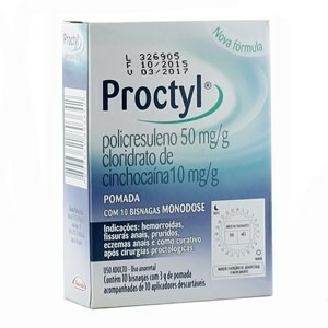Proctyl Takeda Pomada Monodose 10x3g + 10 Aplicadores Preenchido