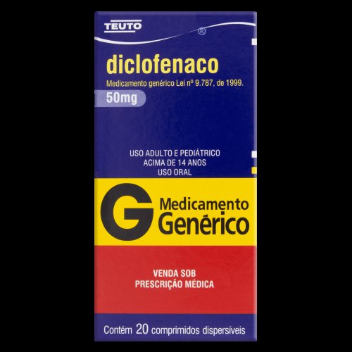 Diclofenaco 50mg Teuto 20 Comprimido Para Suspensão