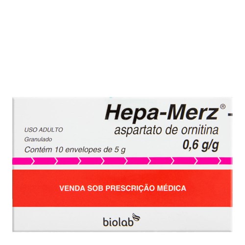 Hepa-Merz Aspartato De Ornitina 0,6g/G Granulado 10 Envelopes De 5g Cada