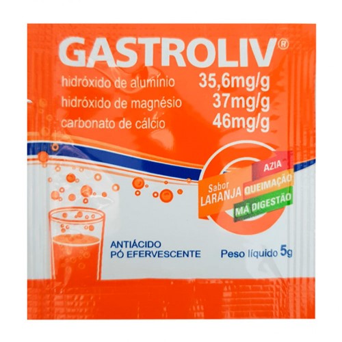 Gastroliv (35,6+37+46)mg/G Po Eferv 100sach X 5g (Sbr Laranja)