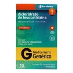 Dicloridrato De Levocetirizina 5mg Eurofarma 10 Comprimidos Revestidos