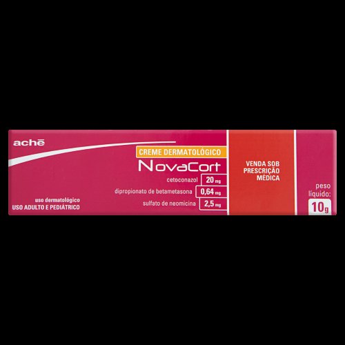 Novacort Cetoconazol 20mg + Betametasona 0,64mg + Neomicina 2,5mg Creme Dermatológico 10g