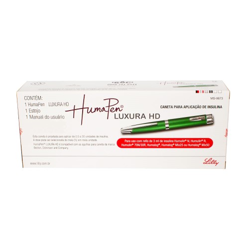 Caneta Para Aplicação De Insulina Humapen Luxura Hd (Para Insulinas Fabricante Lilly) Cores Sortidas