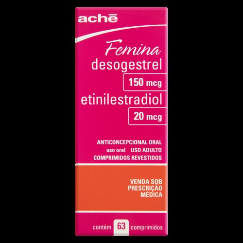Femina Desogestrel 150mcg + Etinilestradiol 20mcg 63 Comprimidos