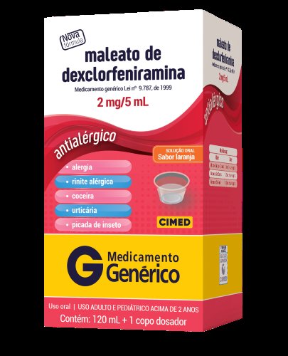 Maleato De Dexclofeniramina Cimed Solução Oral 120ml 2mg/Ml