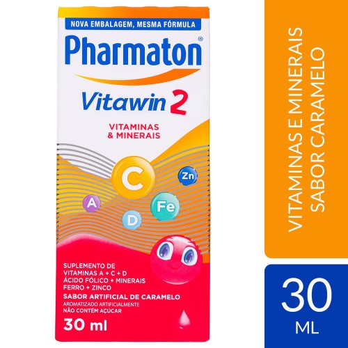 Suplemento De Vitaminas Pharmaton Vitawin 2 Sabor Caramelo 30ml