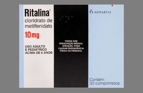 Ritalina Cloridrato De Metilfenidato 10mg 30 Comprimidos