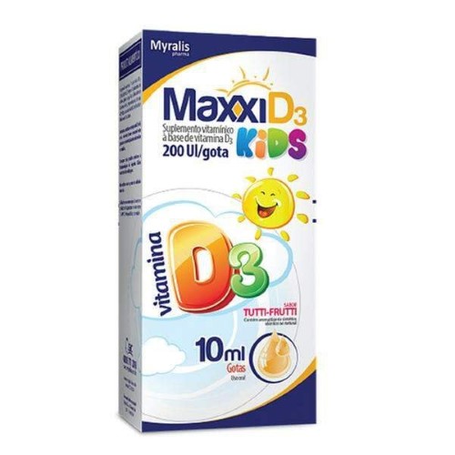 Maxxi D3 Kids Sabor Tutti Frutti Com 10ml