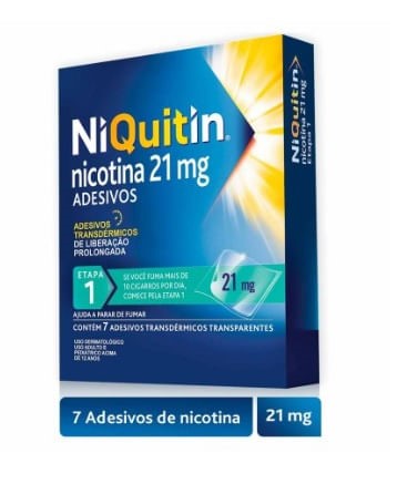 Niquitin Adesivo 21mg Com 7 Adesivos De Nicotina