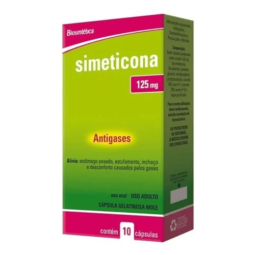 Simeticona 125mg C/ 10 Cápsulas Genérico Biosintética