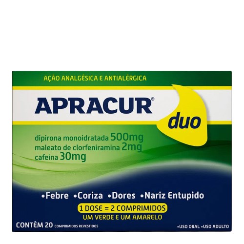 Apracur Duo Com 20 Comprimidos