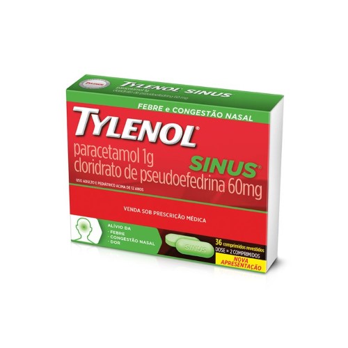 Tylenol Sinus 1g+ 60mg 36 Comprimidos Revestidos