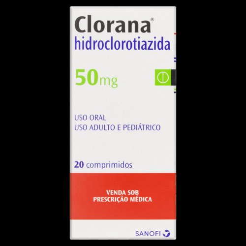 Clorana Hidroclorotiazida 50mg 20 Comprimidos