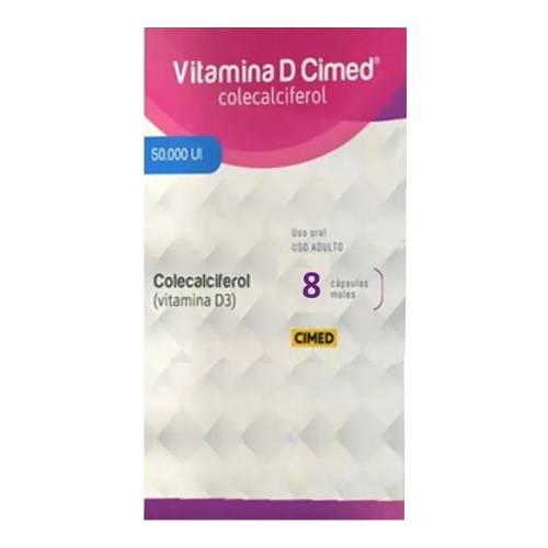 Colecalciferol Vitamina D3 50.000 Ui 8 Comprimidos Revestidos