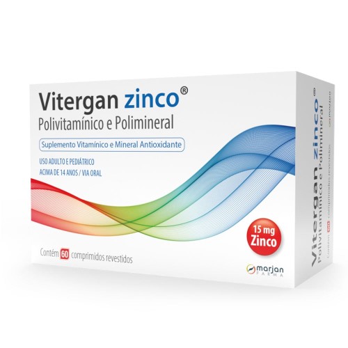 Suplemento Vitamínico Vitergan Zinco 60 Comprimidos