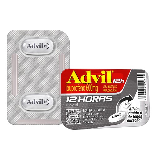 Advil Ibuprofeno 600mg 2 Comprimidos