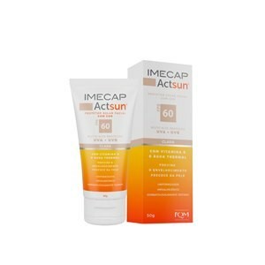 Protetor Solar Facial Imecap Actsun Fps60 Cor Clara 50g